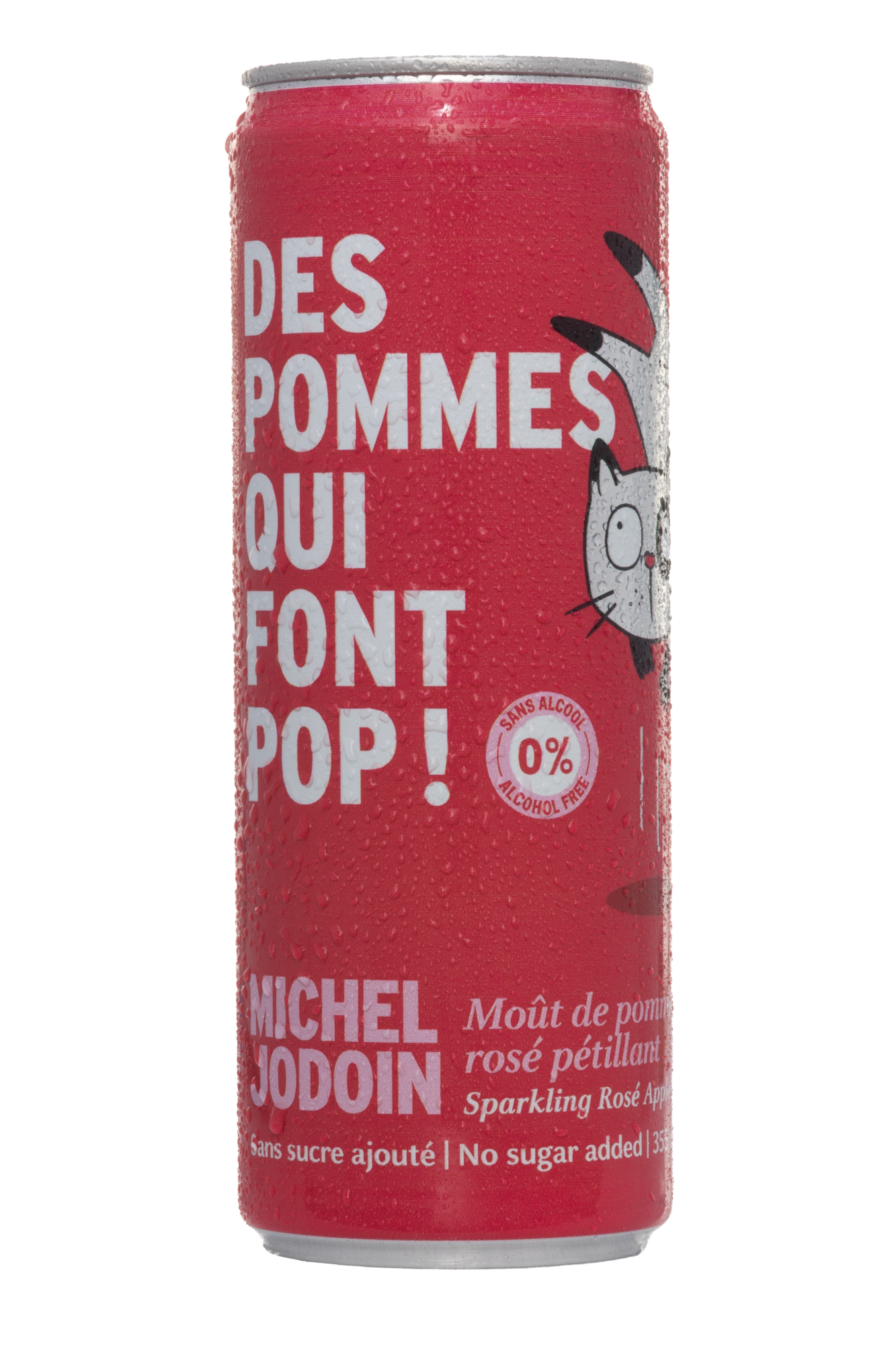 Moût de pomme Rosé – Des pommes qui font pop! – 355 ml – boisson prête à boire