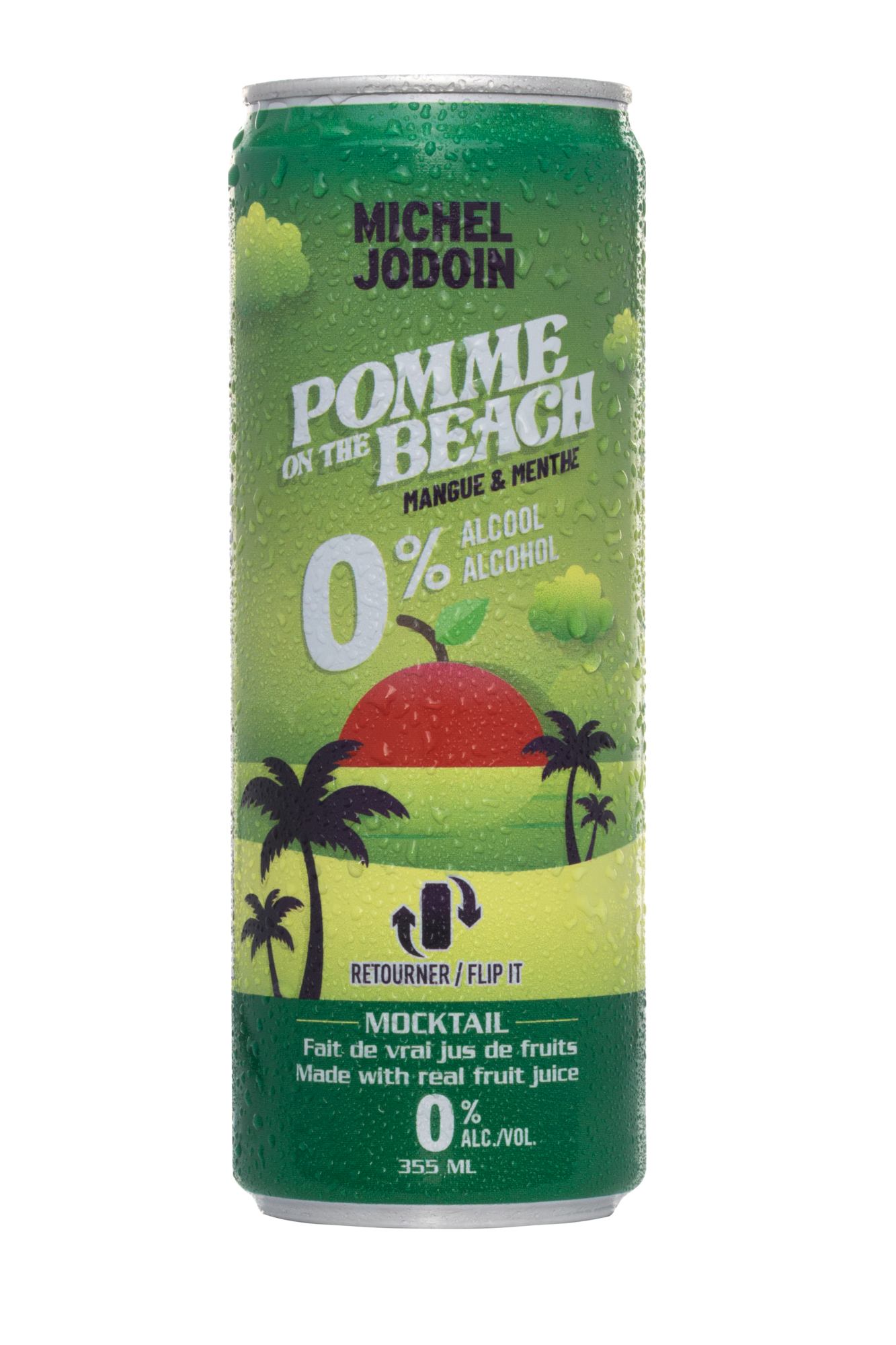 Mocktail Mangue et Menthe – Pomme on the beach – 355 ml – boisson prête à boire