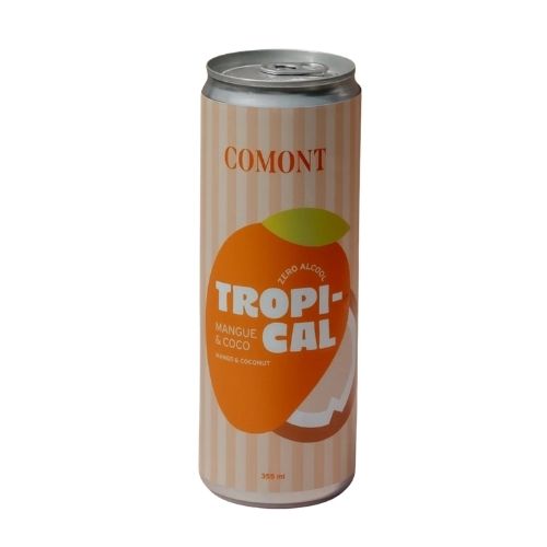 Mocktail Tropical Mangue et Noix de coco – 355 ml – boisson prête à boire