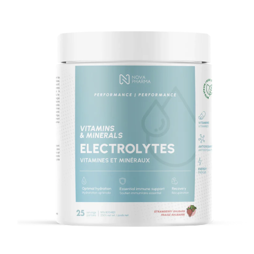 Électrolytes Fraise Rhubarbe – Sans sucre – 250 g – préparation d’électrolytes – vue 2