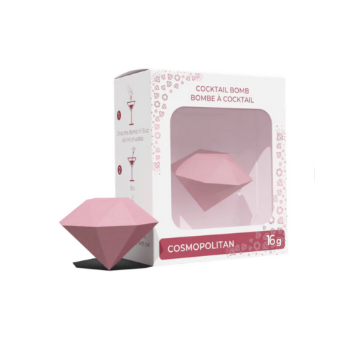 Bombe Vodka – Cosmopolitain – bombe à mocktail 3D – vue 2