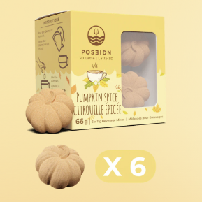 Bombe à Latte Citrouille Épicée – bombe à mocktail 3D – format pack de 6 – vue 2