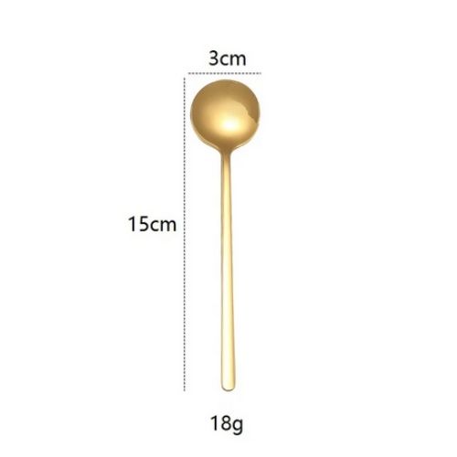 Cuillère à Thé – Or – accessoire de bar pour mocktails – vue 3