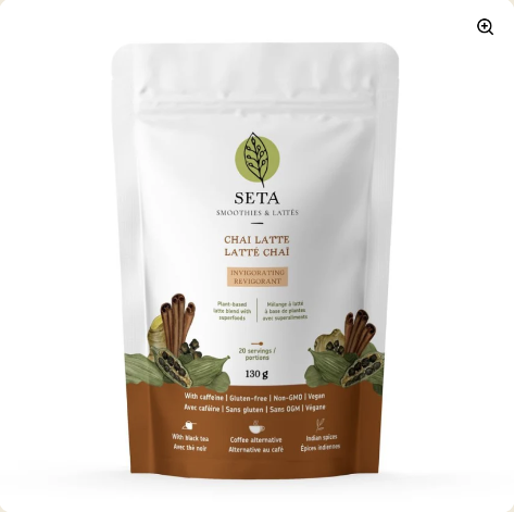 Latté Chaï – Énergisant et Revigorant – boisson fonctionnelle bien-être – vue 2