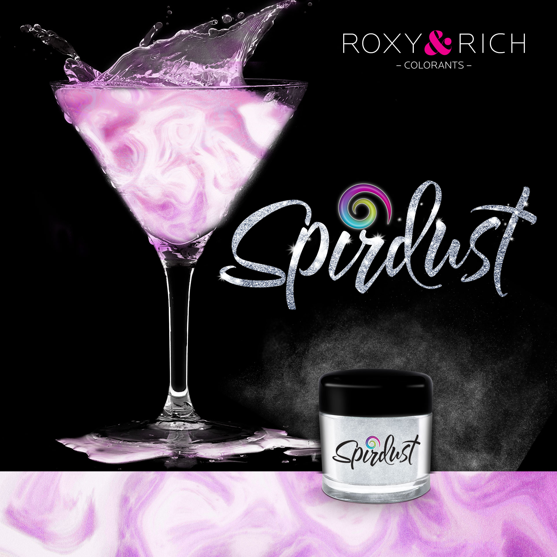 Violet Perlé – garniture pour mocktail – vue 4
