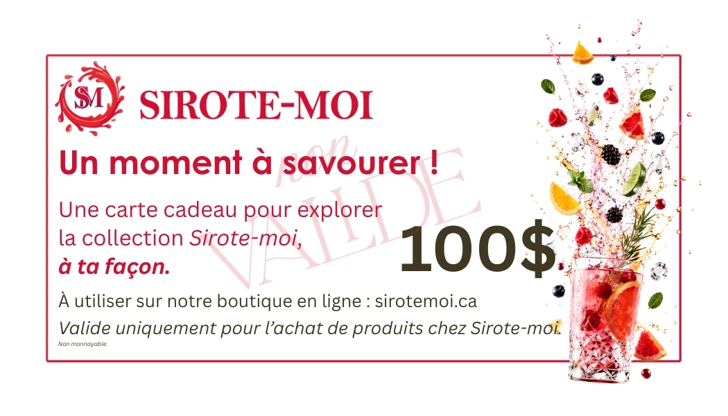 Certificat Cadeau Sirote-moi 100$ – certificat cadeau Sirote-Moi