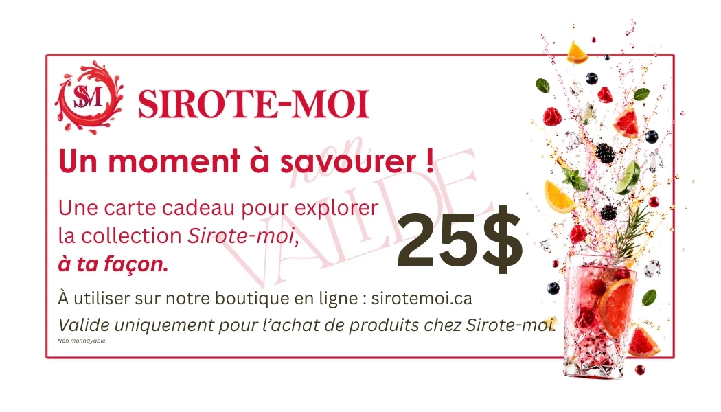 Certificat cadeau Sirote-Moi – 25 $ – certificat cadeau Sirote-Moi