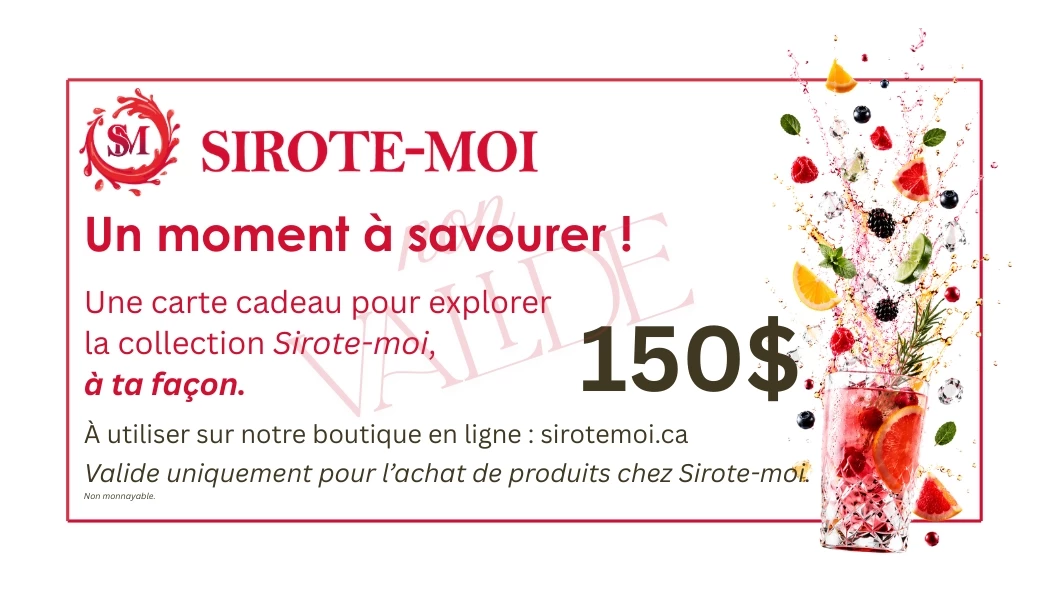 Certificat Cadeau Sirote-moi 150$ – certificat cadeau Sirote-Moi