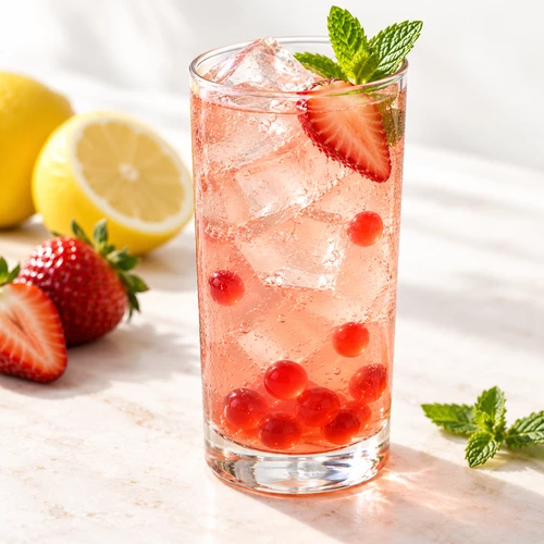 Perles de Fraises – garniture pour mocktail – vue 2