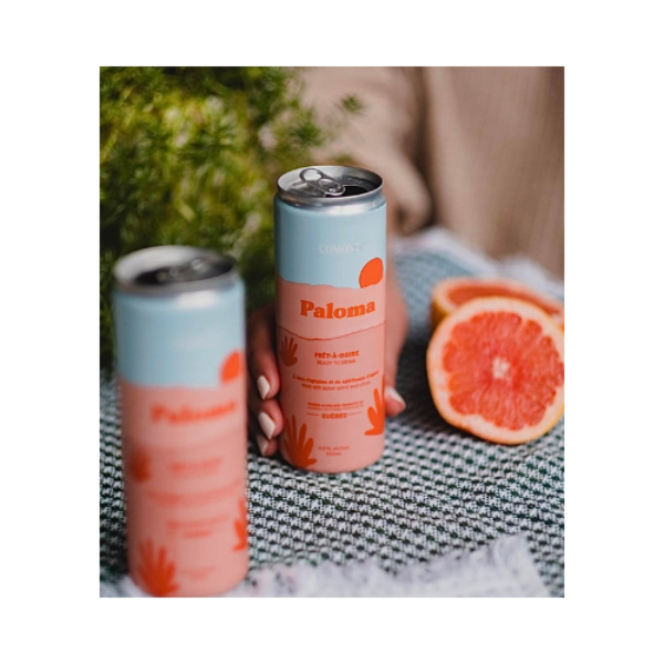 Mocktail Paloma Pamplemousse et Orange sanguine - Prêt-à-boire sans alcool - Comont 4 x 355 ml