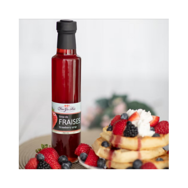 Sirop de Fraises - Sirop à cocktail - Ferme Guy Rivest 250 ml