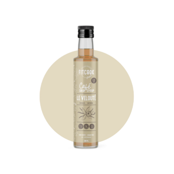 Sirop Le Velouté - Vanille - Sirop à café - Sans sucre - Sans calorie - Fitcook Fodz 500 ml