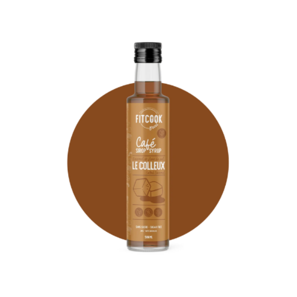 Sirop Le Colleux - Caramel et Fleur de Sel - Sirop à café - Sans sucre - Sans calorie - Fitcook Fodz 500 ml
