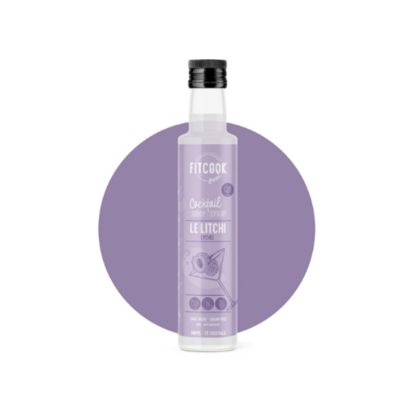 Sirop Keto Le Litchi - Sirop cocktail - Sans sucre - Sans calorie - Fitcook Fodz 500 ml