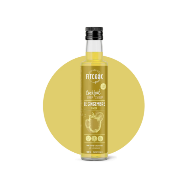 Sirop Keto Le Gingembre - Sirop cocktail - Sans sucre - Sans calorie - Fitcook Fodz 500 ml