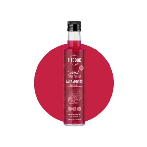 Sirop Keto La Framboise - Sirop cocktail - Sans sucre - Sans calorie - Fitcook Fodz 500 ml
