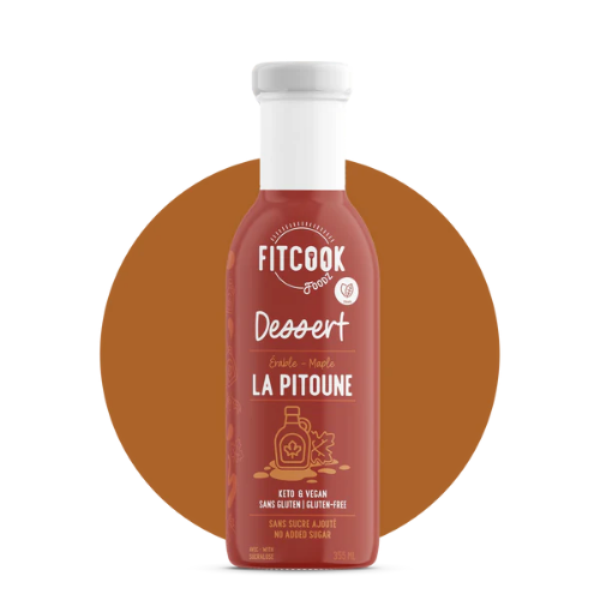 Sauce Dessert Keto - La Pitoune - Érable - Sans Sucre - Faible en calorie - Fitcook Fodz 355 ml
