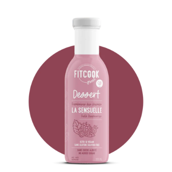 Sauce Dessert Keto - La Sensuelle - Framboise - Sans Sucre - Faible en calorie - Fitcook Fodz 355 ml