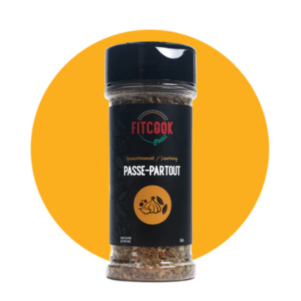 Assaisonnement Passe-Partout - Épices - Sans Sucre - Faible en calorie - Fitcook Fodz 70 g