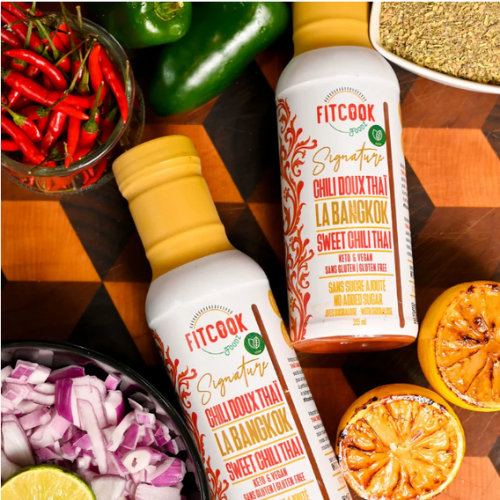 Sauce Chili Doux - La Bangkok - Collection Signature - Sans Sucre - Faible en calorie - Fitcook Fodz 355 ml – Image 2