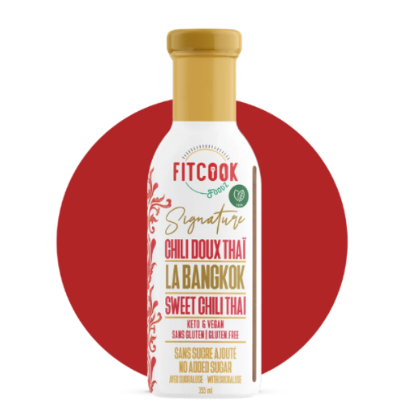 Sauce Chili Doux - La Bangkok - Collection Signature - Sans Sucre - Faible en calorie - Fitcook Fodz 355 ml