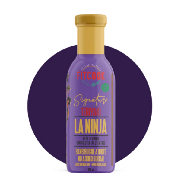Sauce Teriyaki - La Ninja - Collection Signature - Sans Sucre - Faible en calorie - Fitcook Fodz 355 ml