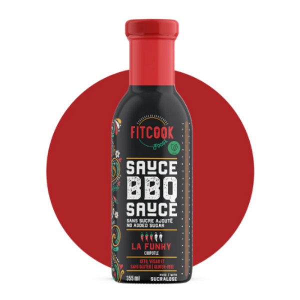 Sauce BBQ - La Funky - Sans Sucre - Faible en calorie - Fitcook Fodz 355 ml