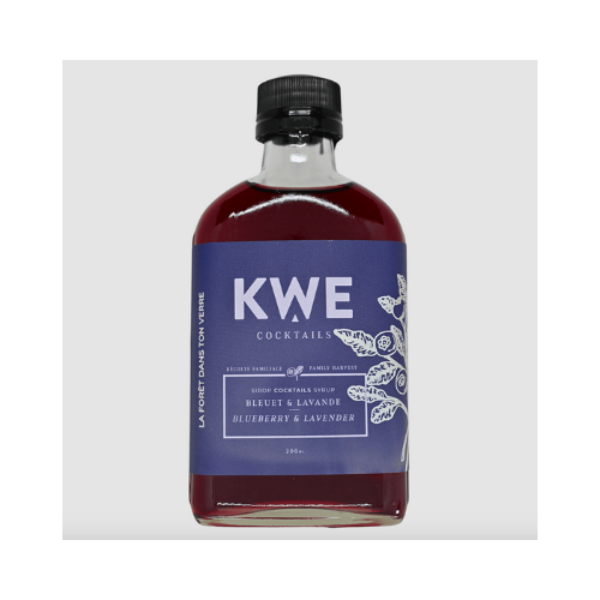 Sirop Bleuet et Lavande -Sirop à cocktail - KWE Cocktails 200 ml