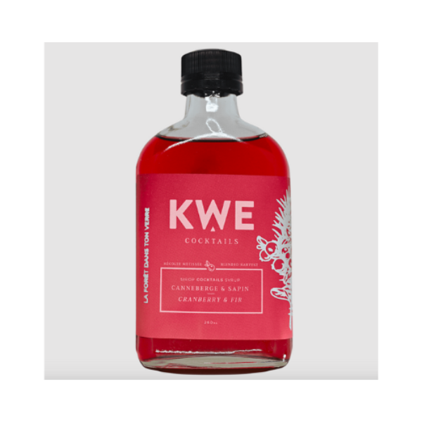 Sirop Canneberge et Sapin -Sirop à cocktail - KWE Cocktails 200 ml