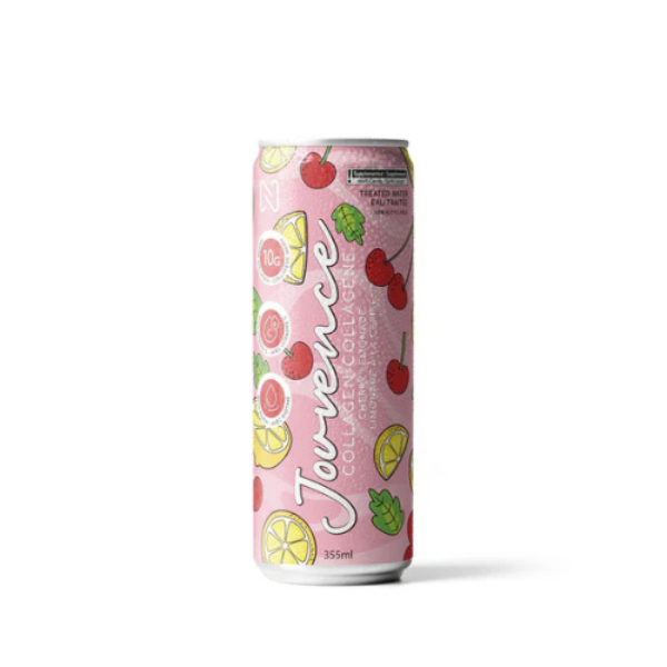 Jouvence Limonade à la Cerise - 10 g Collagène Marin - 9 g protéines - Sans sucre - Prêt-à-boire - Nova Pharma 4 x 355 ml