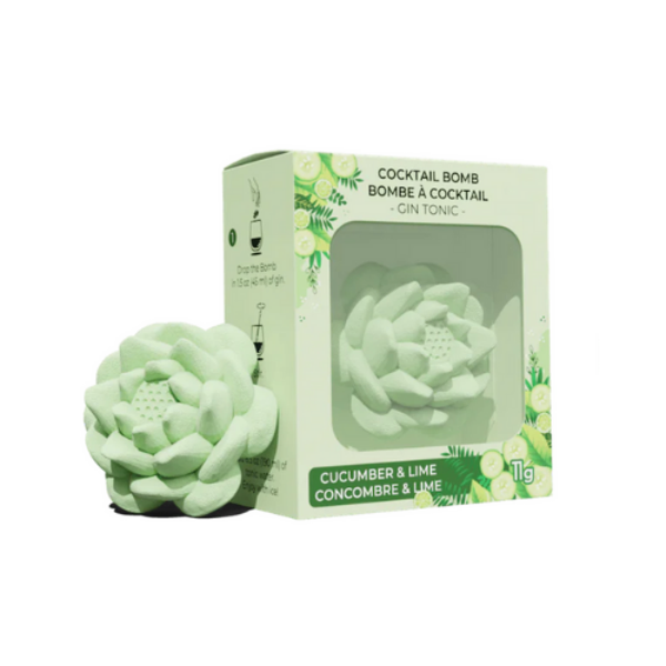 Bombe Gin tonic Cocombre et Lime -Bombe à cocktail - Poseidn 1 pièce