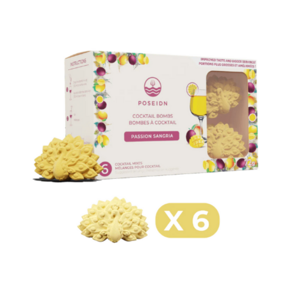 Bombe Sangria Passion et Mangue - Bombe à cocktail - Poseidn 6 pièces