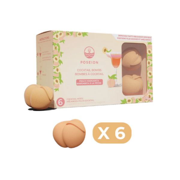 Bombe Tequila - Margarita Pêche - Bombe à cocktail - Poseidn 6 pièces