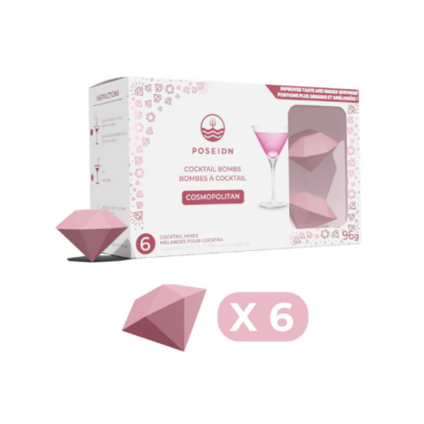 Bombe Vodka - Cosmopolitain - Bombe à cocktail - Poseidn 6 pièces