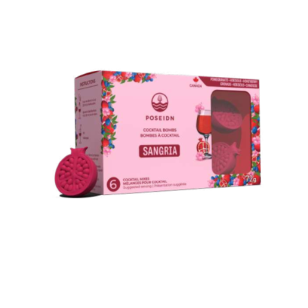 Bombe Sangria Grenade- Hibiscus et Camerise - Bombe à  cocktail - Poseidn 6 pièces