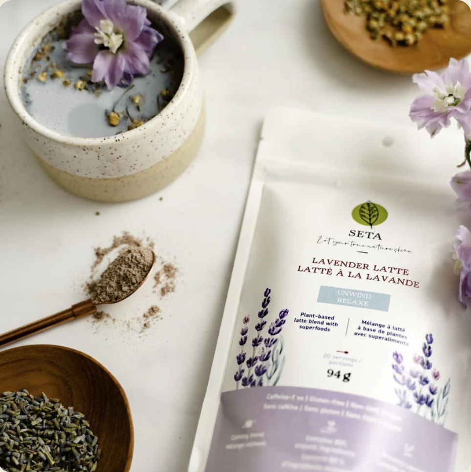 Latté à la Lavande - Relaxation et Calme mental - Sans sucre ajouté - Superaliments - Plantes Adaptogènes - Sans Gluten - Vegan - 20 Portions - SETA Organic 90 g – Image 3