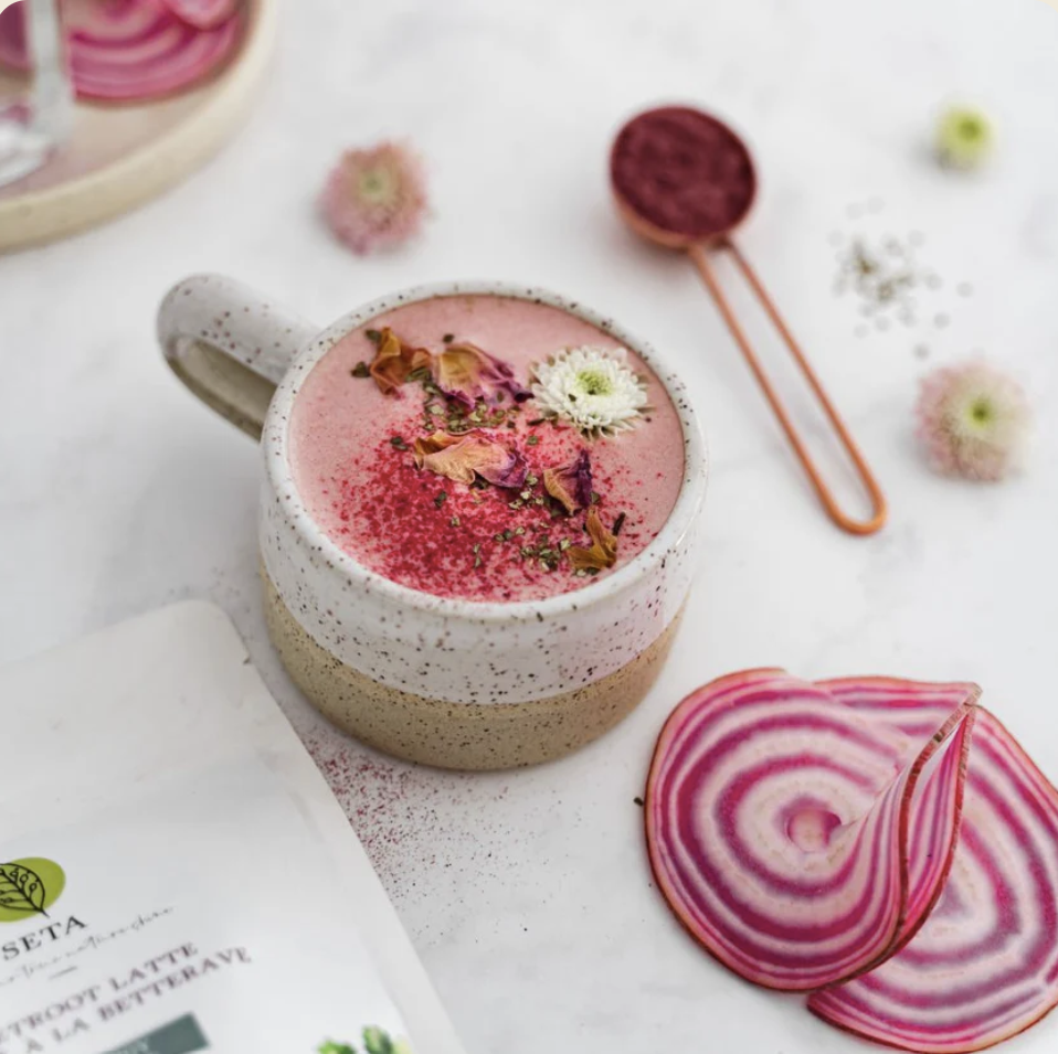 Latté à la Betterave - Énergisant et Clarté mentale - Caféine du Yerba Maté - Sans sucre - Superaliments - Antioxydants - Sans Gluten - Vegan - 20 Portions - SETA Organic 125 g – Image 3