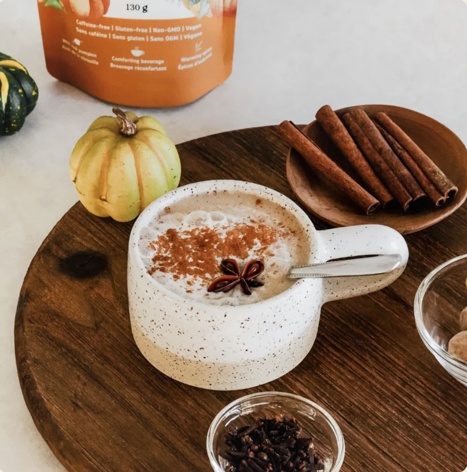 Latté à la Citrouille Épicée - Réconfortant et Enveloppant - Sans sucre ajouté - Superaliments - Antioxydants - Sans Gluten - Vegan - 20 Portions - SETA Organic 130 g – Image 4