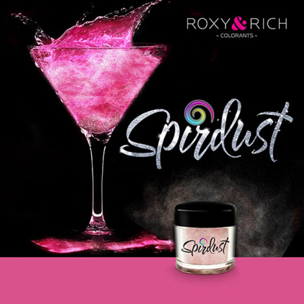 Rose - Poudre brillante et colorante pour cocktail et boisson - Spirdust 1-5 g - 45 portions